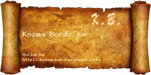 Kozma Boróka névjegykártya