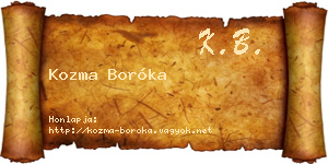 Kozma Boróka névjegykártya