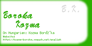 boroka kozma business card